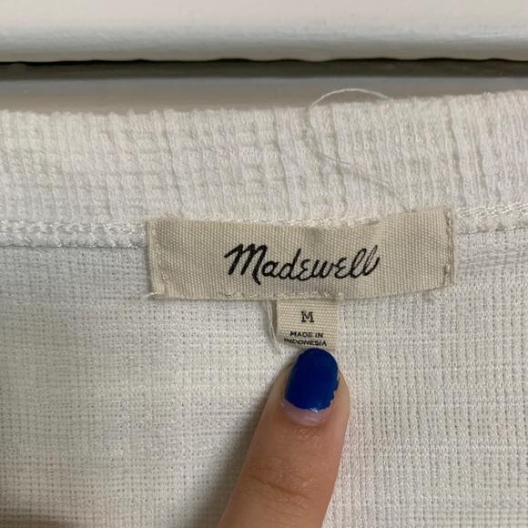 Madewell Texture & Thread white Apron Tank Top size Medium - Picture 3 of 4